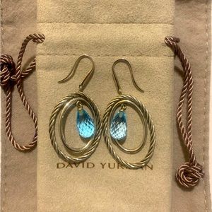 **NEW** DAVID YURMAN *AUTHENTIC* BLUE TOPAZ EARRINGS